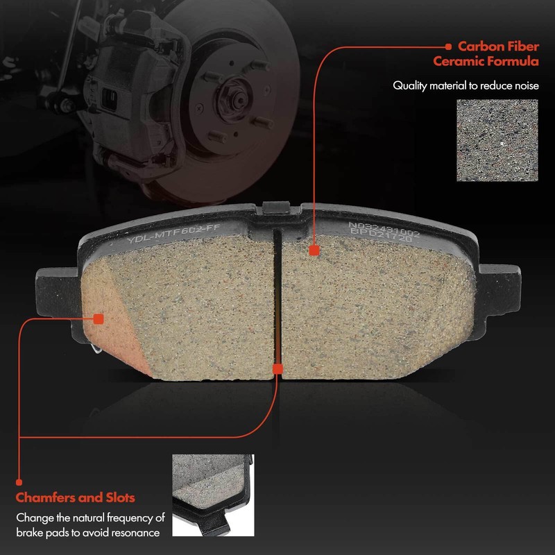 8x Front & Rear Disc Brake Rotors & Ceramic Brake Pads for Jeep Wrangler 18-20 gallery