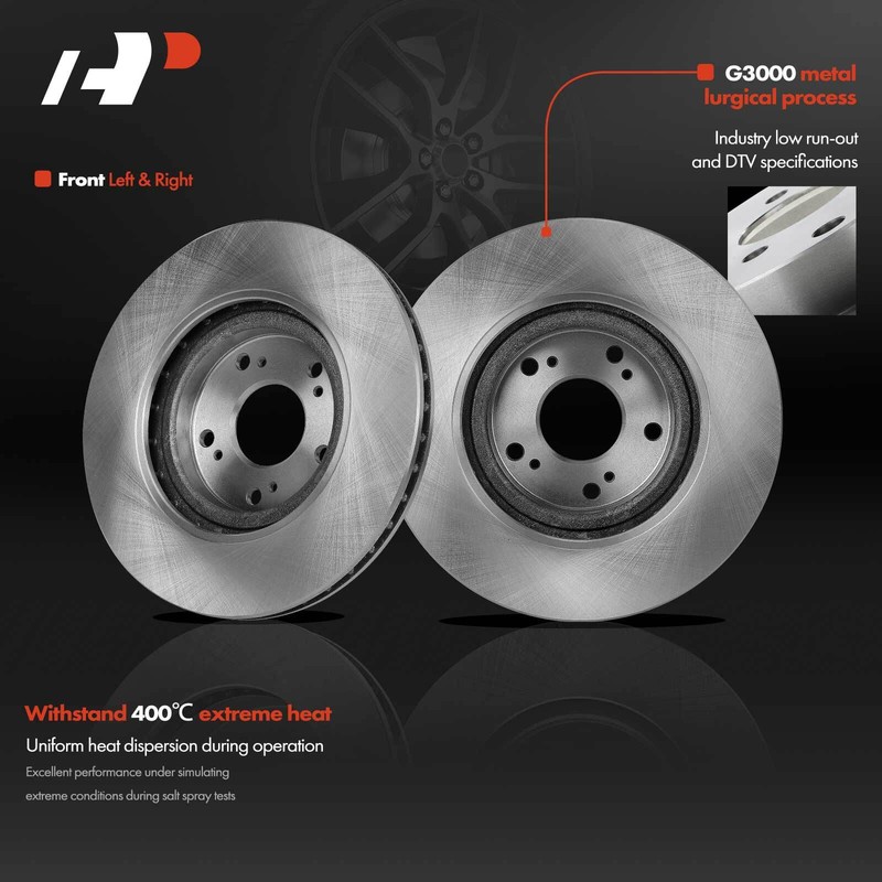 Front Disc Brake Rotors & Ceramic Brake Pads for Honda Civic 12-15 CR-V 05-06 gallery