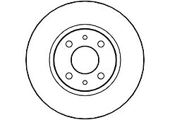 BRAKE DISC (SINGLE) for ALFA ROMEO, FIAT & LANCIA (257mm) – FRONT – BD341V
