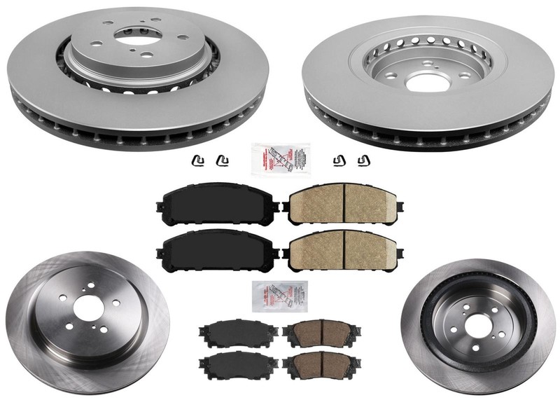 Front & Rear Disc Brake Rotors W Ceramic Pads For Lexus RX350L 2018-2021 6pc