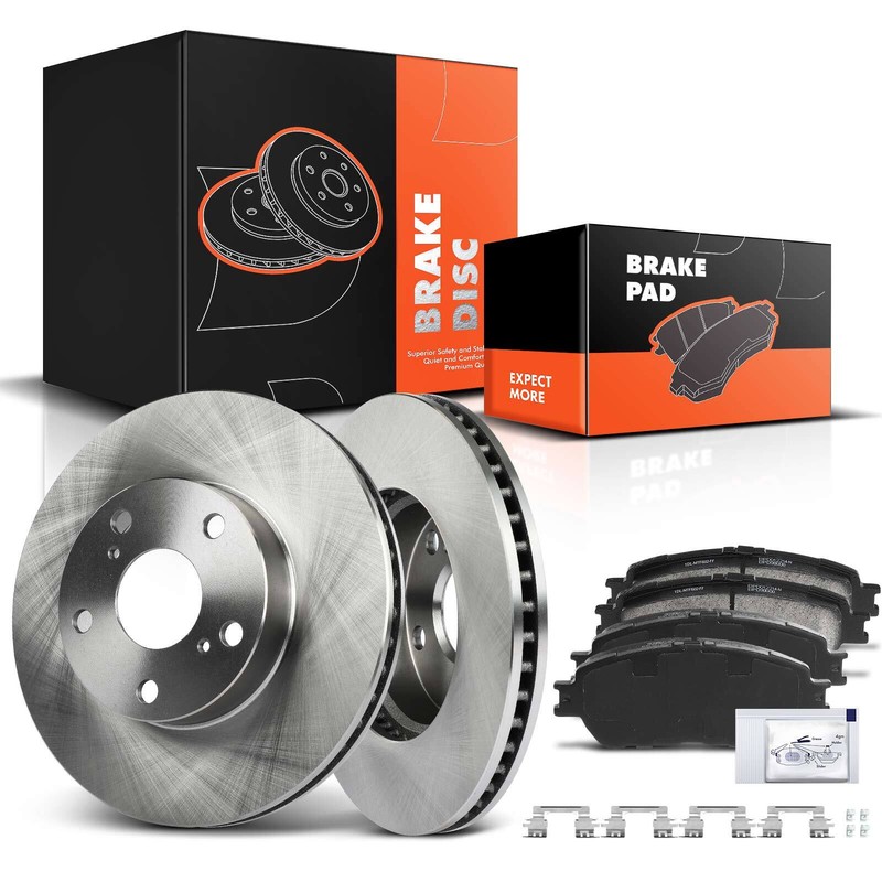 6Pcs Front Drilled Rotors & Ceramic Brake Pads for Toyota Tacoma 2005-2015 5 Lug