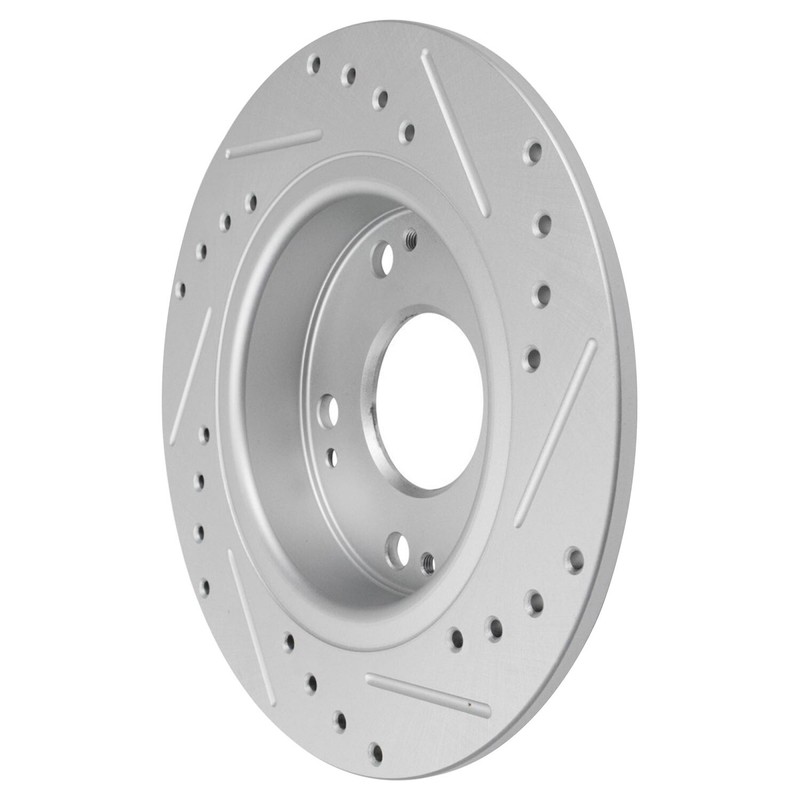 Pair Rear Drilled and Slotted Disc Brake Rotors Set for 2017 - 2023 Honda Civic gallery