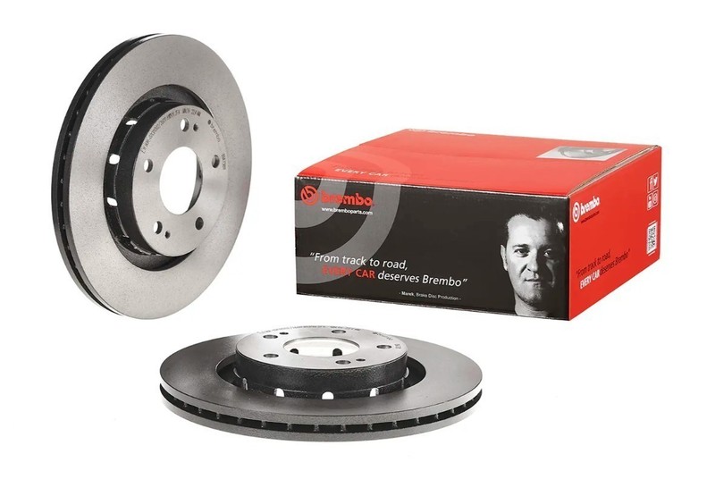 Brembo 09.A738.11 Prime UV Coated Vented Brake Rotors – Front Pair