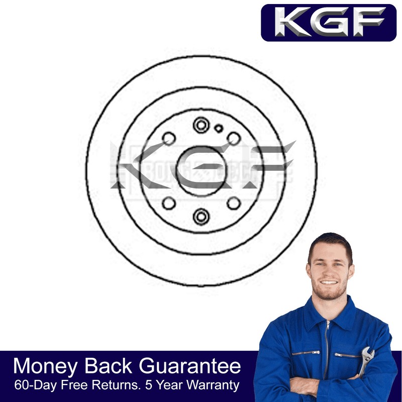 KGF Rear 1x Brake Disc Fits Mazda MX-5 1990-2005 1.3 1.6 1.7 D 1.8 F7CZ2C026BA