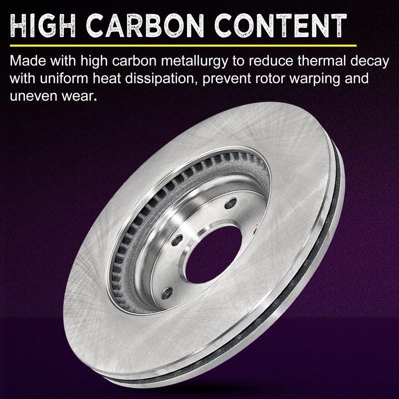 Front & Rear Brake Rotor Ceramic Pads Kit for Hyundai Elantra Coupe Kia Forte5 gallery
