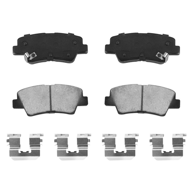 Rear Drilled Rotors + Ceramic Brake Pads for 2012 - 2022 Hyundai Accent Kia Rio gallery