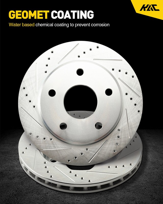 Front Drilled & Slotted Brake Rotors for Elantra Sonata Tiburon Galant Summit gallery