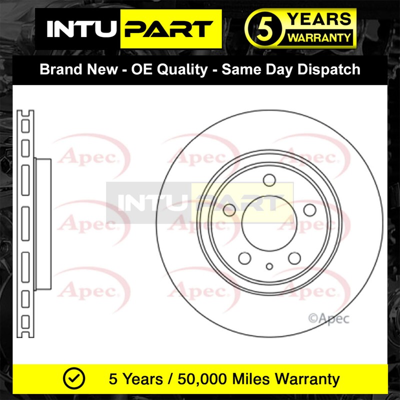 Fits Vauxhall Insignia 2008-2017 IntuPart Rear 1x Brake Disc #2 569062
