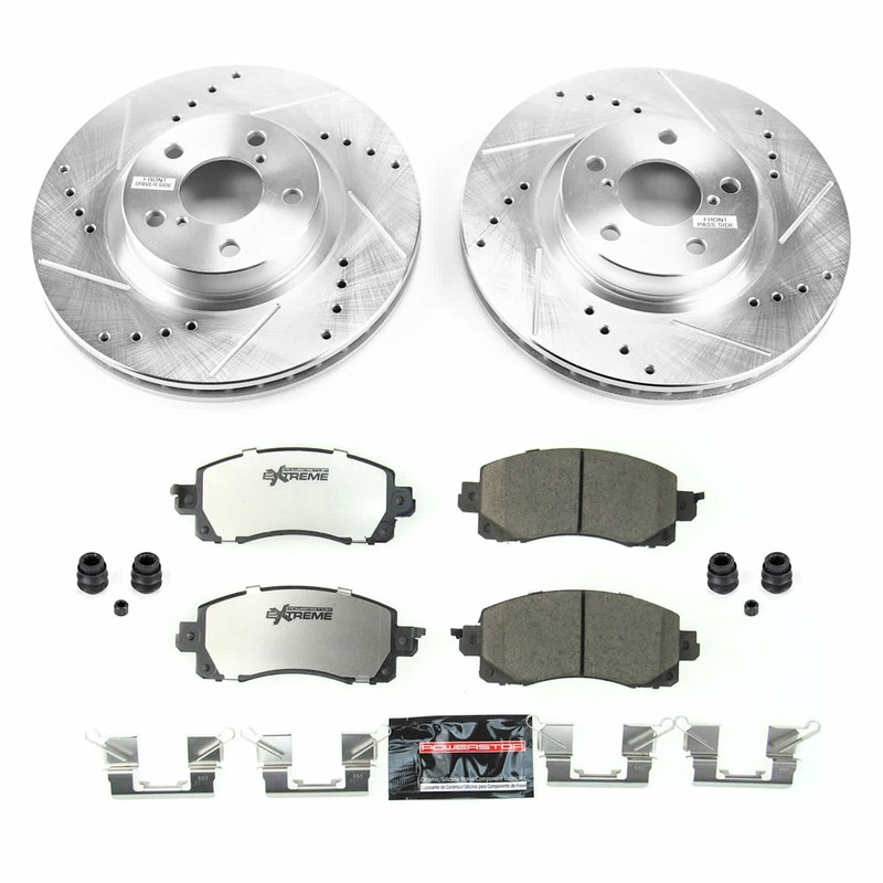 Powerstop Extreme 277mm Front 274mm Rear Discs & Pads Kit for 2017-2022 Impreza gallery