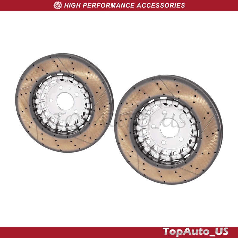 NEW Set Of 2 Front Vented Brake Disc Rotors Fits Audi A6 A8 Q Q7 Q8 4M0615301AS