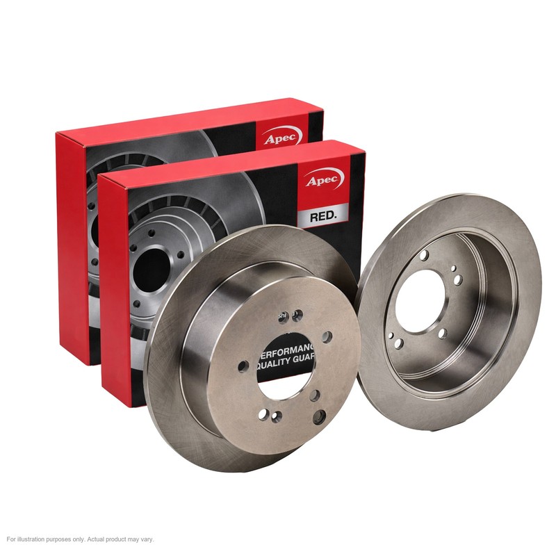 2x APEC Rear Brake Discs Fits KIA SPORTAGE III (SL) 2. 100kW/136HP/1995cc