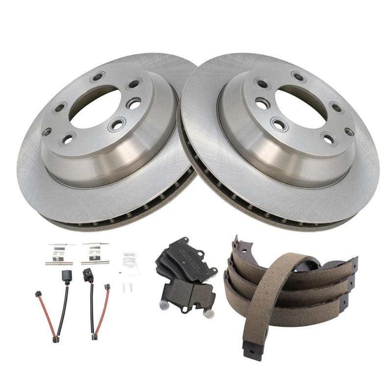 TRQ Rear Brake Pad & Rotor Kit Fits 07-15 Audi 03-10 Porsche 04-10 Volkswagen gallery