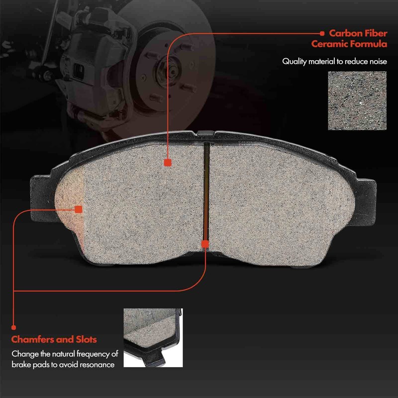 6Pcs Disc Brake Rotors & Ceramic Brake Pad for Toyota RAV4 1996-2000 Front Side gallery