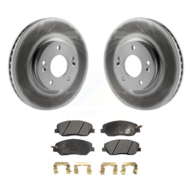 Front Coated Disc Brake Rotor And Ceramic Pad Kit For 2007-2009 Hyundai Santa Fe gallery