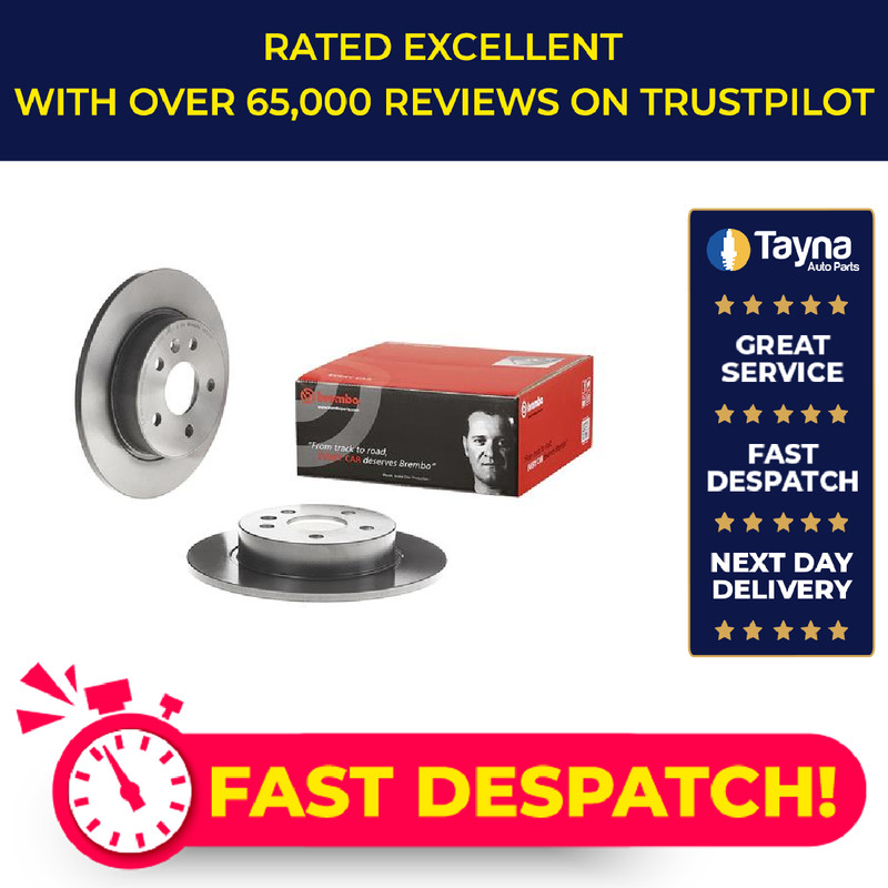 2x Brake Discs Pair Solid fits VAUXHALL ASTRA K 1.6 Rear 2015 on 264mm Set New