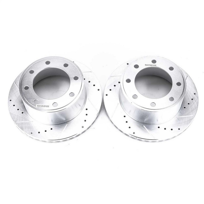 PowerStop Disc Brake Rotor Set DRILLEDSLOTTED ROTOR PAIR Fits Ford F-250 Super D