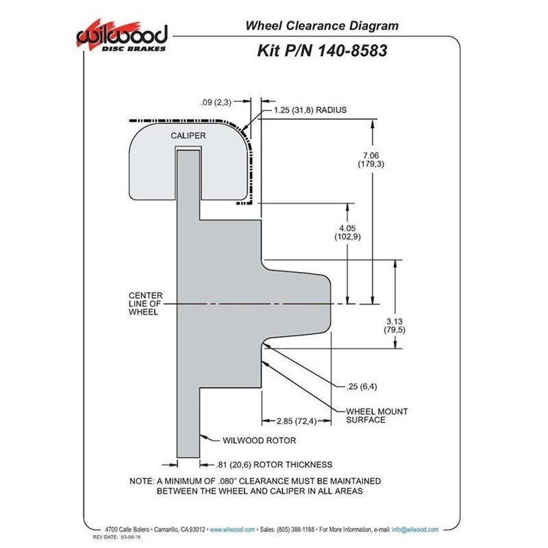 Wilwood 140-8583-DP FDLI 12.19 Inch Front Disc Brake Kit, 1937-49 Fits Ford gallery