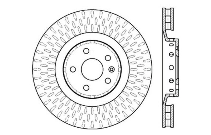 StopTech Drilled & Slotted Left Sport Brake Rotor For 09-15 Cadillac CTS gallery
