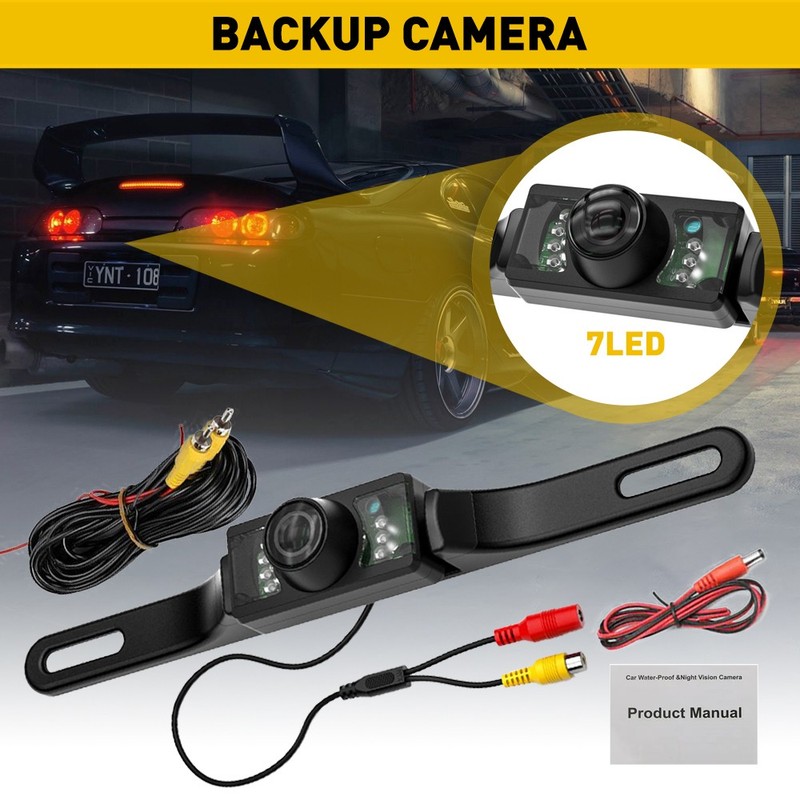1xSet Waterproof 7LED Rear View Camera Reverse Back Up Camera Night Vision CMOS