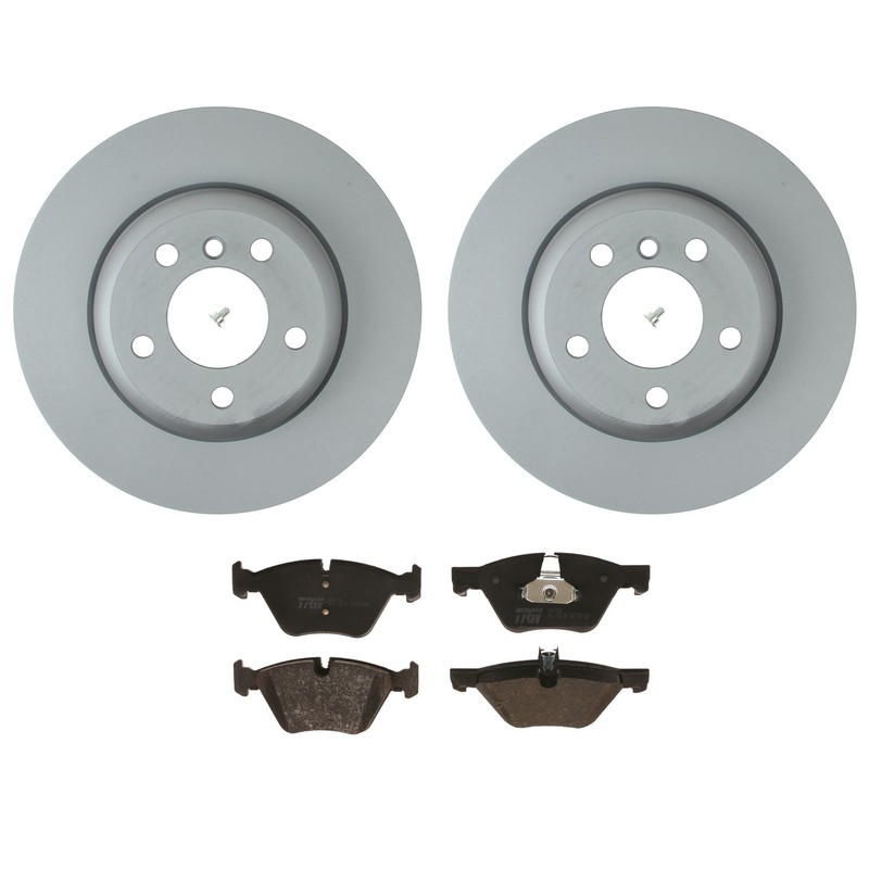 Hella Front Rotors TRW Pro Low-Met Disc Brake Pads Kit For BMW F10 528i xDrive