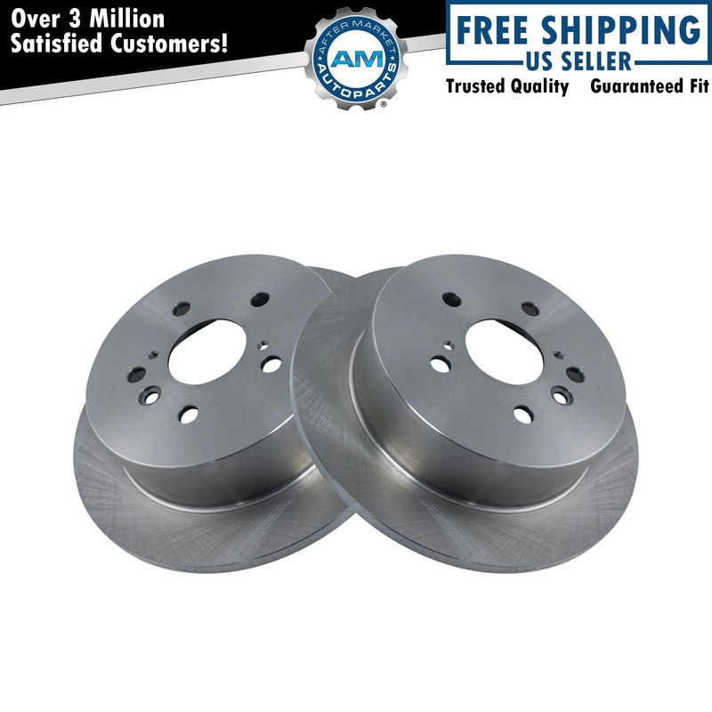 Rear Brake Rotors Set Solid For 2004-2010 Toyota Sienna
