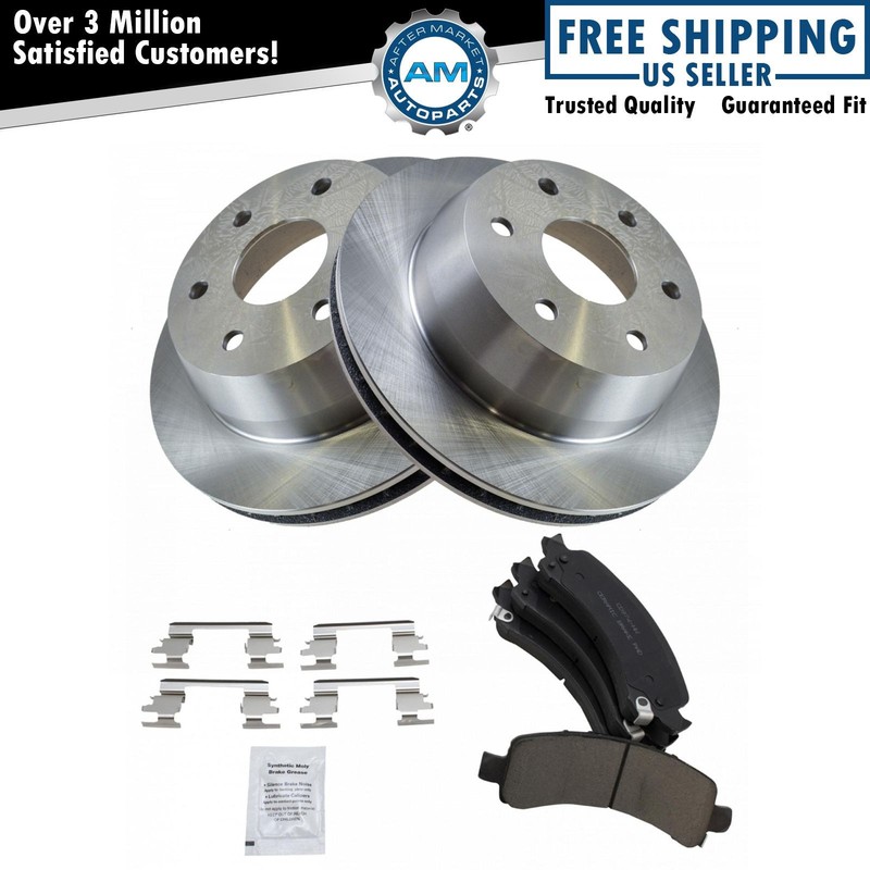 Rear Premium Posi Ceramic Disc Brake Pad & Rotor Kit for GM Van Truck