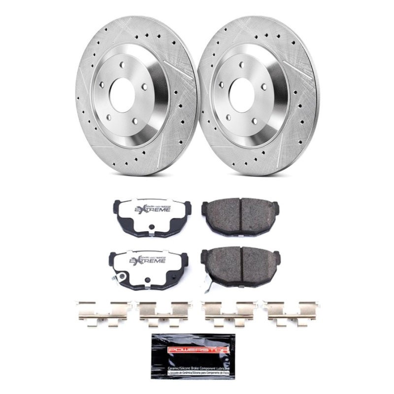 For Nissan 240SX 1989-1998 PowerStop 2-Pc Drilled & Slotted Rotor Kit