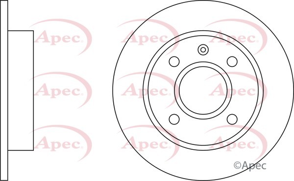 2x Apec Red Front Brake Discs 239mm Fits Ford Escort Fiesta Orion 1072464