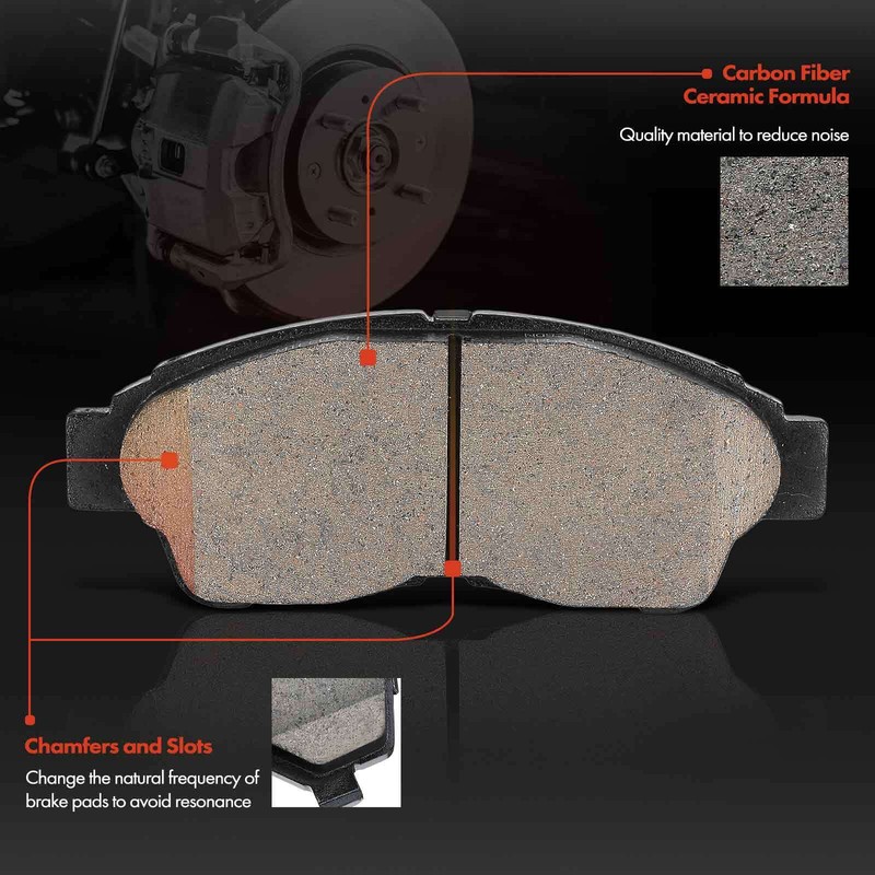 Front LH & RH Disc Brake Rotor & Brake Pad for Toyota Camry 1992-2001 L4 2.2L gallery