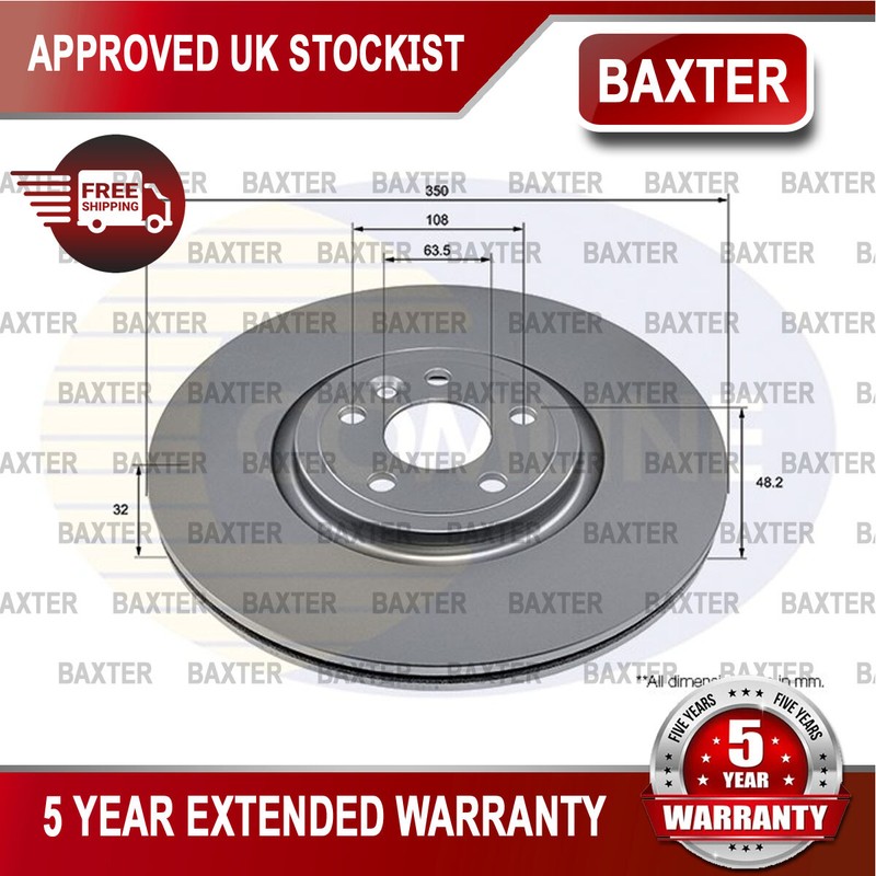 Fits Jaguar F-Pace I-Pace Land Rover Range Velar Baxter Front Brake Disc #1