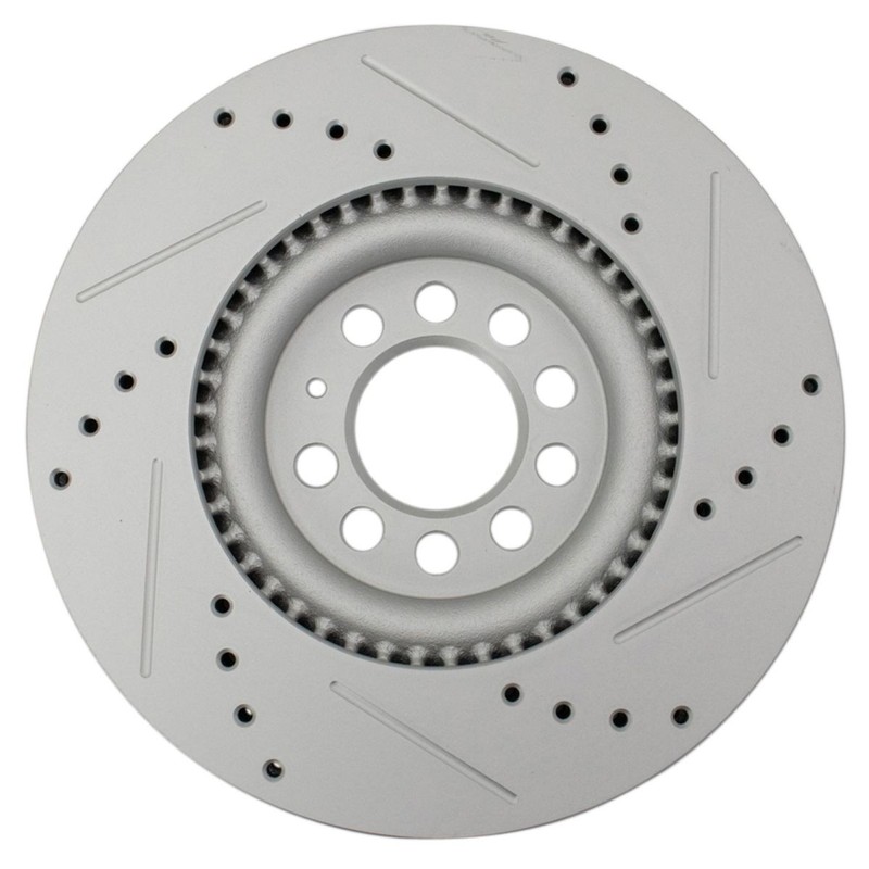 Performance Brake Rotor Drilled & Slotted G-Coated Front Pair For VW gallery