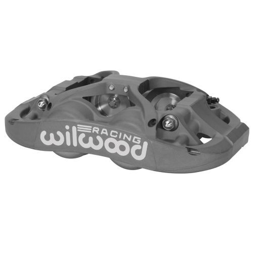 Wilwood 120-16460 Brake Caliper XRZ4R Gray Anodized 4-piston Racing Logo Left