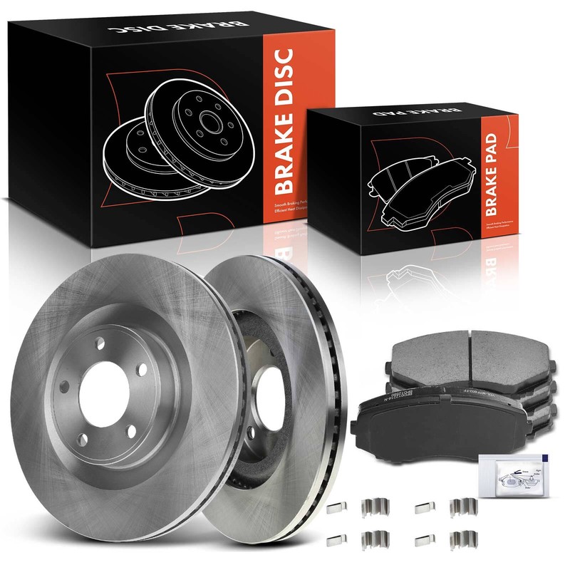 Disc Brake Rotors & Ceramic Brake Pads for Ford Edge 07-14 Lincoln 07-15 Front