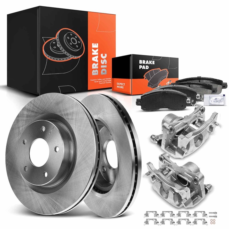 Front Disc Brake Rotor & Pad + Caliper for Nissan Altima 2014-2019 11.65″ Rotor