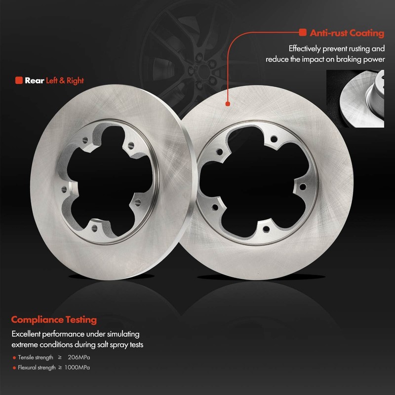 308mm Rear Left & Right Disc Brake Rotors for Ford Transit-150/ 250/ 350 15-23 gallery