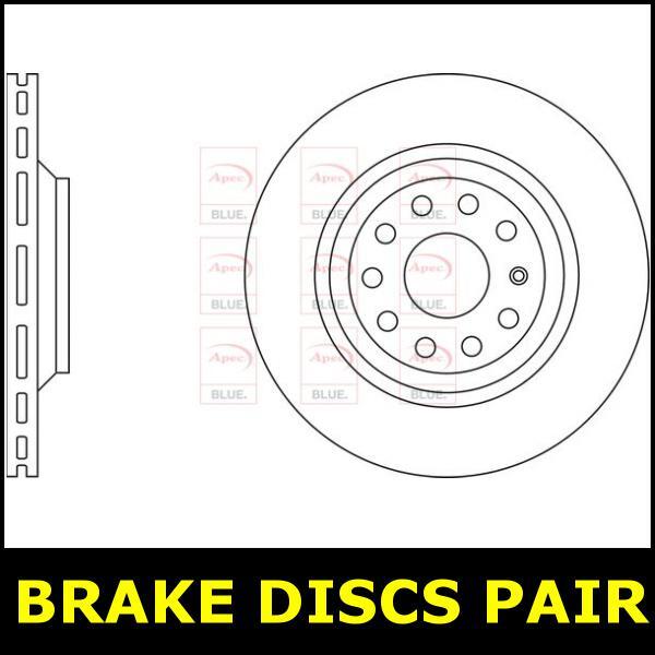 Brake Discs Pair Rear FOR VW SCIROCCO 280bhp II 2.0 14->17 Petrol Blue gallery