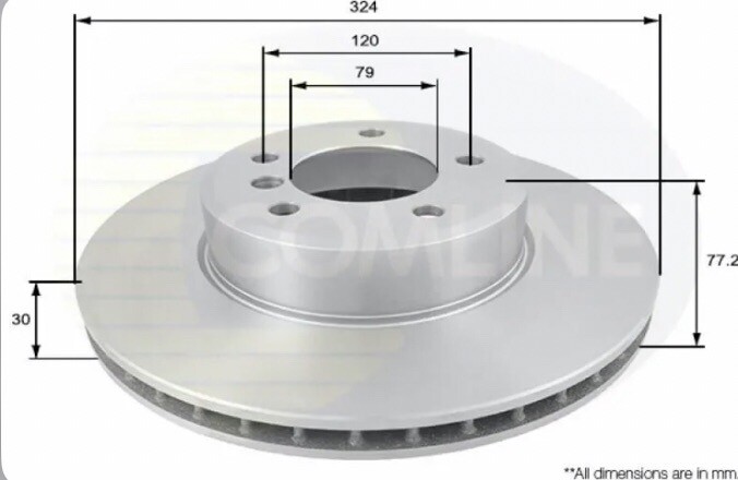 Premium Brake Disc Vented Front 324mm Bmw 5 6 Series 520 525 530 523 Car Parts gallery