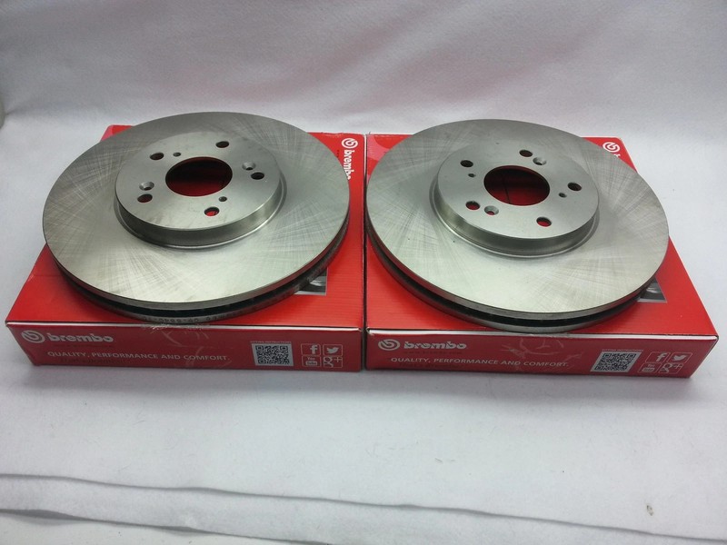 2 Pcs Brembo 25507 Front Disc Brake Rotor (Pair) for Honda