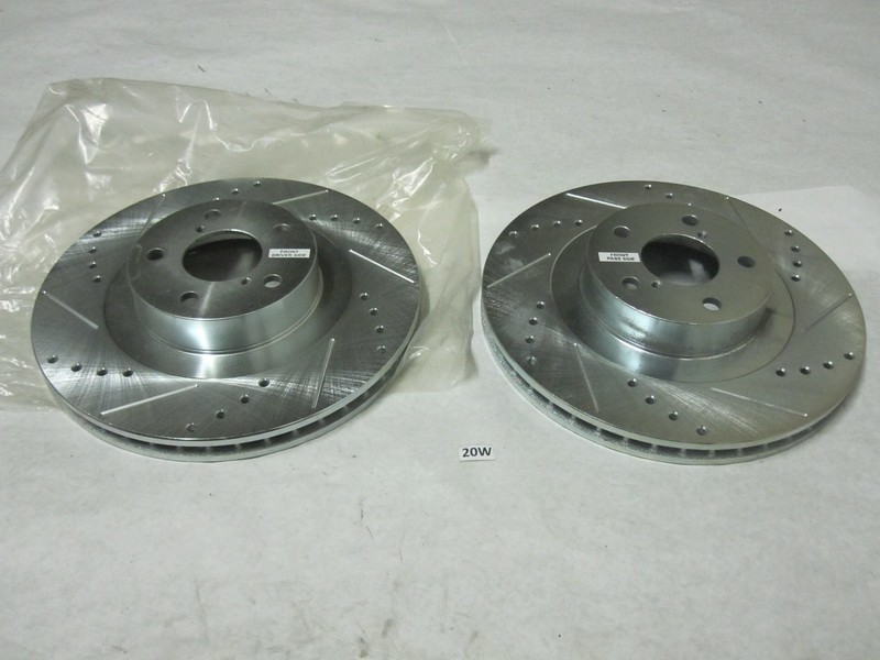 2x Rotors Power Stop JBR957 XR XL Front Drilled & Slotted Left and Right