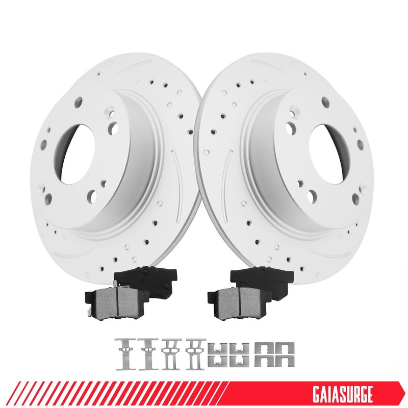 Rear Brake Rotors & Ceramic Pads Kit for Honda Accord 03 04 2005 2006 2007 5 Lug