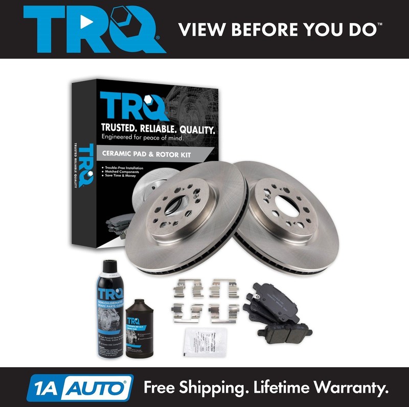 TRQ Front Ceramic Brake Pad & Rotor Kit Fits 2017-2021 Honda Clarity