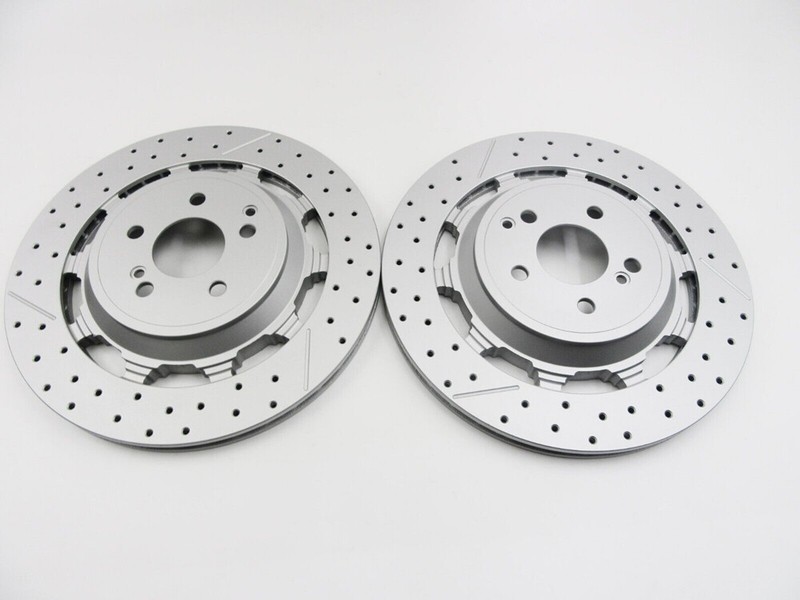 Pair Rear Brake Rotors 33cm For Mercedes W222 S450 S63 S65 AMG 2014- A2224232012 gallery