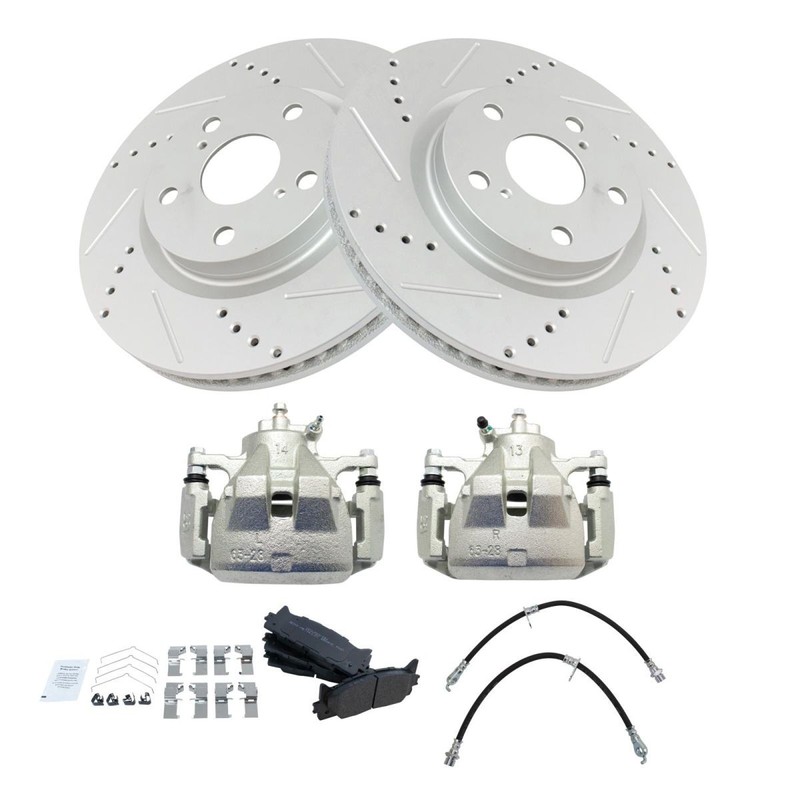 TRQ Performance Brake Pad & Rotor Kit Semi-Metallic Fits Lexus Toyota gallery