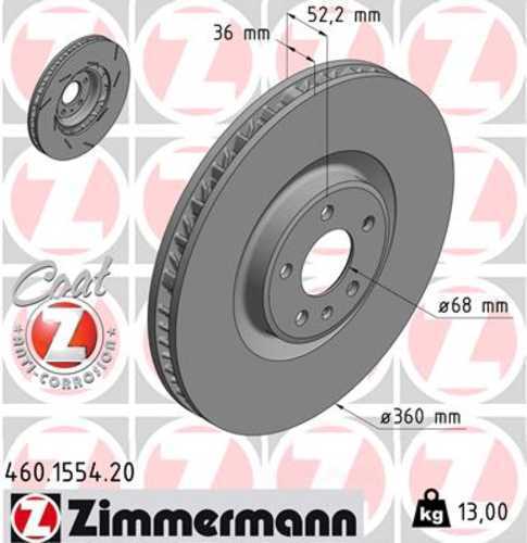 LORDCO – ZIMMERMAN 460155420 Disc Brake Rotor
