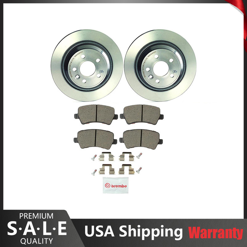 Brembo Rear Brake Kit Solid Disc Rotors Ceramic Pads for Volvo S60 S80 V60 XC70