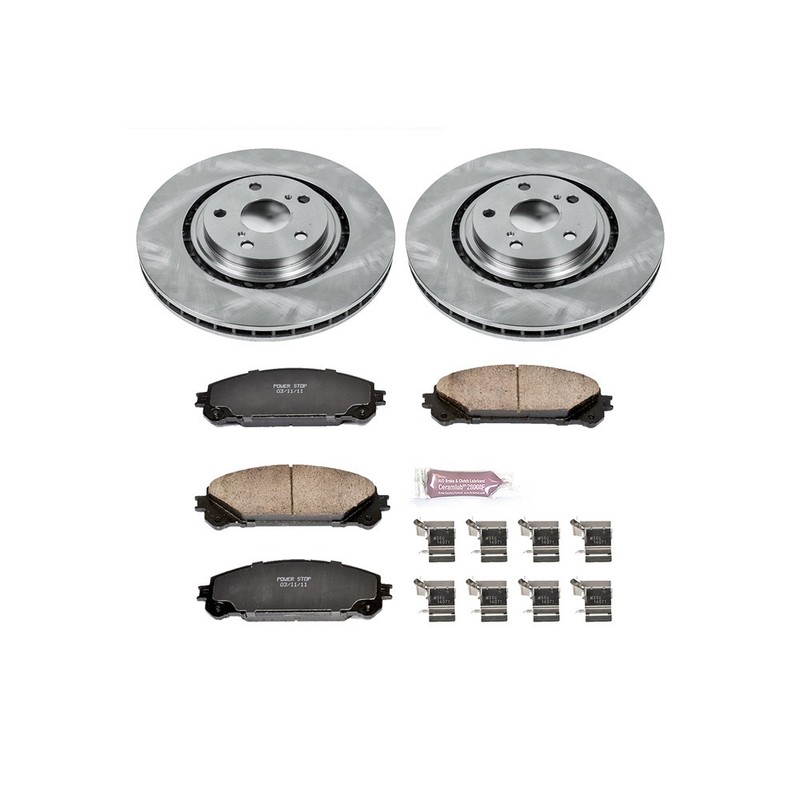 For Lexus RX350 RX450h NX200t PowerStop Front Brake Pads and Rotors Kit DAC