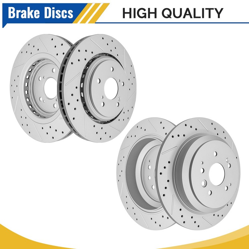 320mm Front & 330mm Rear Disc Brake Rotors Set for Acura MDX 2014 2015 2016