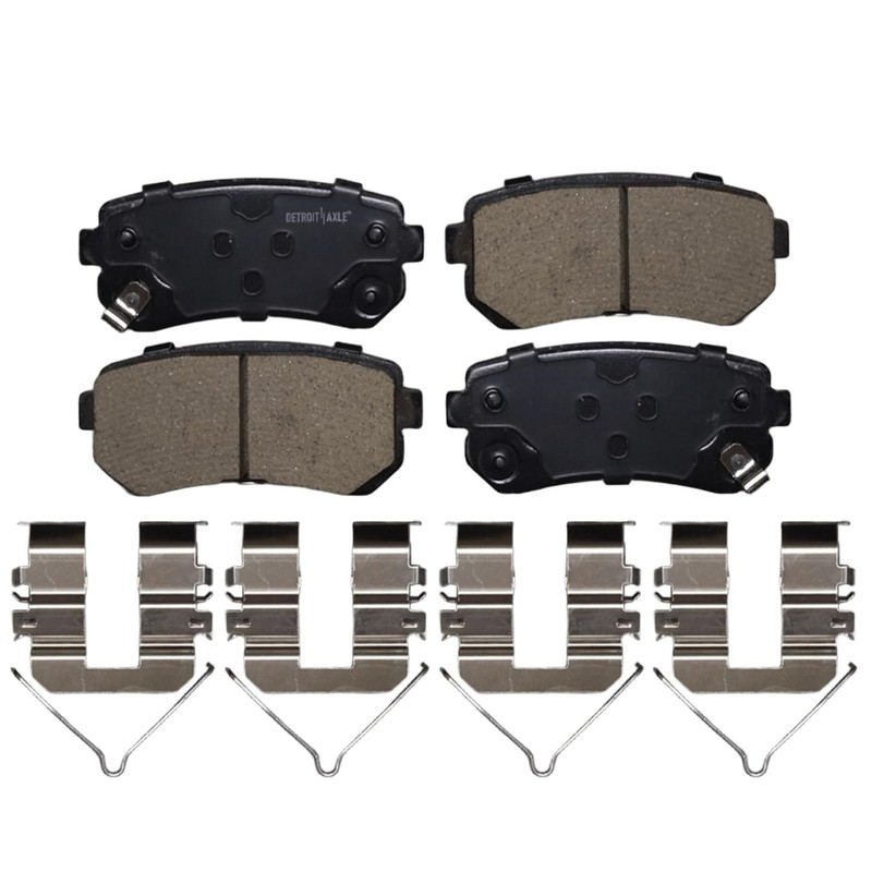 Rear Drilled Rotors Ceramic Brake Pads for 2016 - 2018 Hyundai Sonata Kia Optima gallery