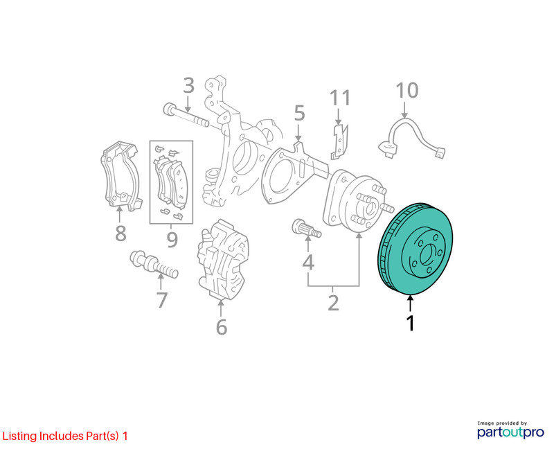 2001-2007 BUICK PONTIAC RENDEZVOUS AZTEK ROTOR FRT BRK (275X30) 10434245 NEW OEM gallery