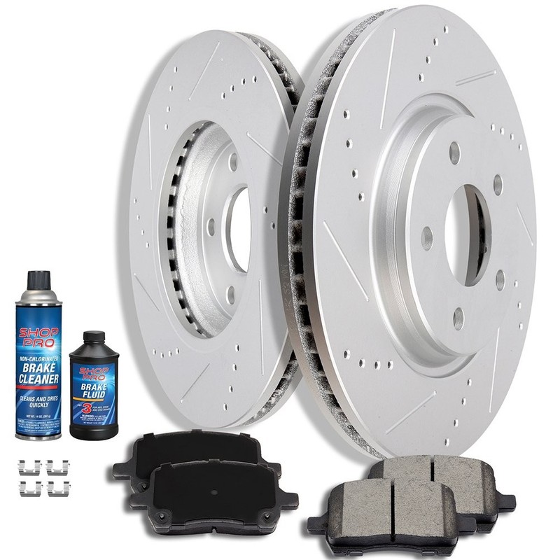 Front Brake Rotors + Ceramic Pads For Pontiac G6 2005-2008 Pontiac G5 2007-2008